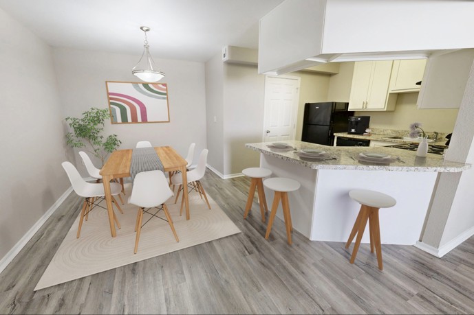 Our 3 bedroom floorplans offer open concept living / dining spaces